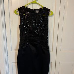 Vince Camuto Black sequin cutout cocktail dress